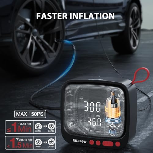 Tire Inflator Portable Air Compressor 150PSI 12V DC