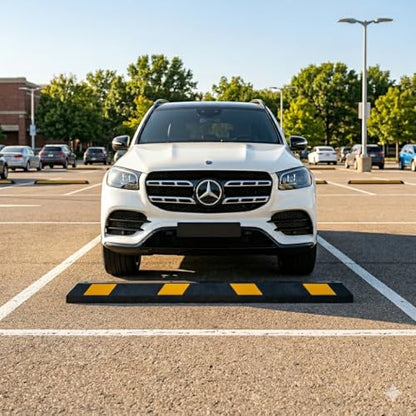 Parking Stopper for Garage Heavy Duty Rubber Parking Curb Stops 72” Garage Parking Stops Premium Quality Garage Wheel Stop Professional Grade w