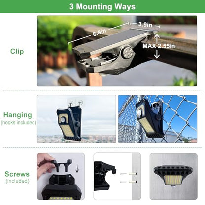 118Leds Solar Lights Outdoor Clip Motion Sensor Lights Security Light 3 Modes (2 Count)