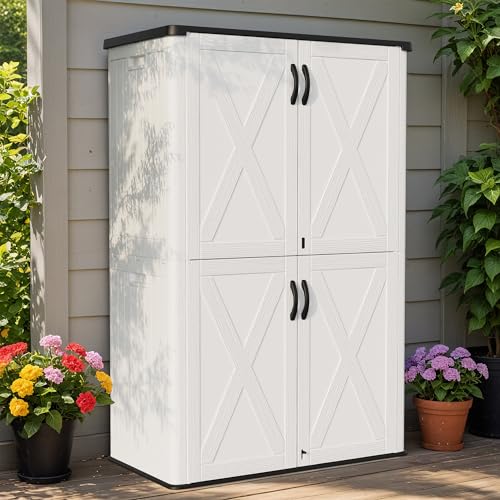 50 Cuft Outdoor Storage Box with Lockable Doors