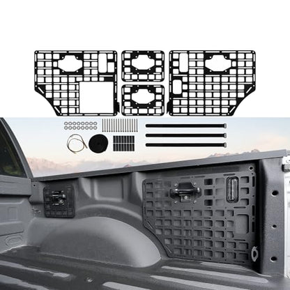 Side Truck Bed Molle Panel Rack System Compatible with 2015