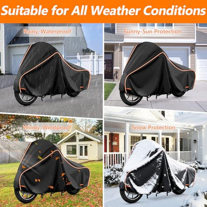Motorcycle Cover for Harley Touring Models Road King 420D & Cotton Lining