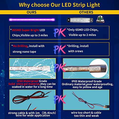 Pink Led Strip Lights (4 Count)