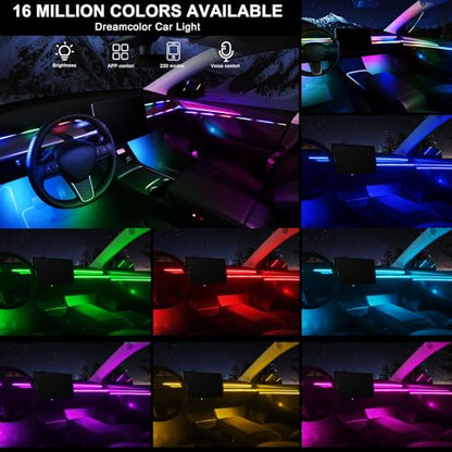 Dreamcolor Acrylic Interior Car LED Strip Light with Wireless APP