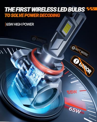 S7S H9/H8/H11 Fog Lamps, 110000LM Brightest in, 6500K Cool White, 3Mins Easy Installation, 10 Years Lifespan, Plug-N-Play, IP68 Waterproof, 2 Pack (2 Count)