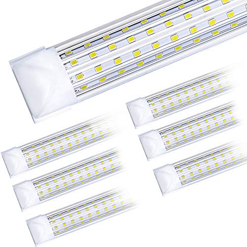 6 Pack 8FT LED Shop Light Fixture