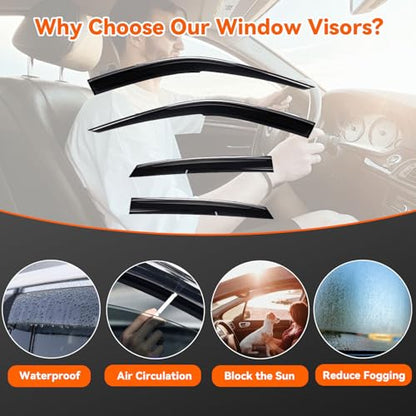 Rain Guards Window Visors Compatible with 2022