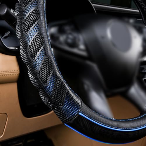 car Steering Wheel Cover Faux Leather Massage Universal fit 3D Honeycomb Hole Anti