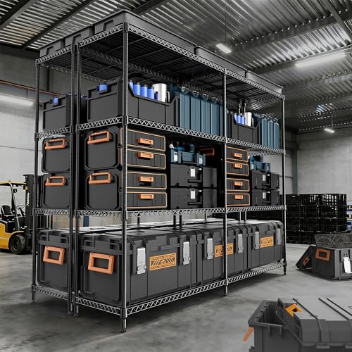 4 Tiers Storage Shelves Load 1200LBS