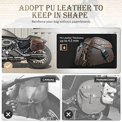Saddle Bags PU Leather Motorcycle Saddlebags