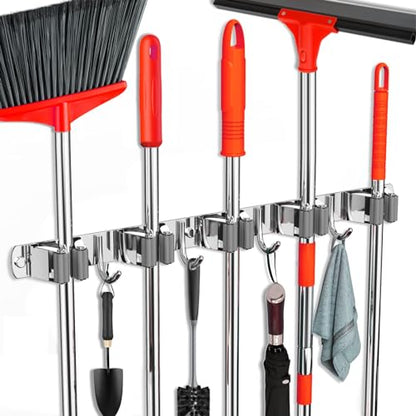 Mop and Broom Holder Wall Mount