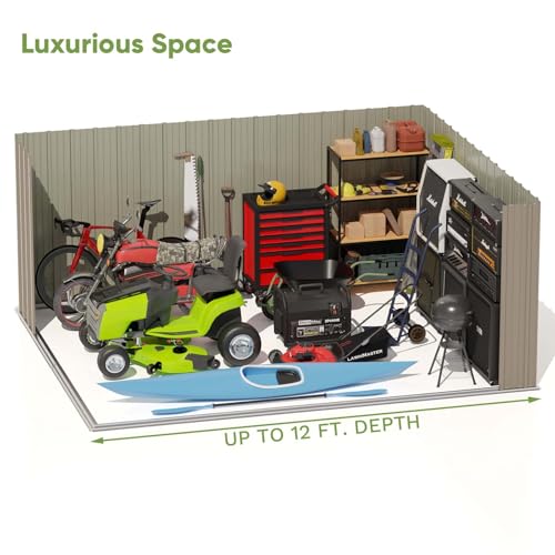 10 x 12 FT Metal Storage Shed for Outdoor