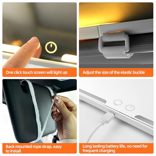 car mirror vanity Rechargeable Led