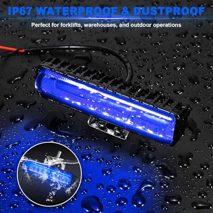 LED Blue Spot Forklift Safety Light with Adjustable Bracket (2 Count)