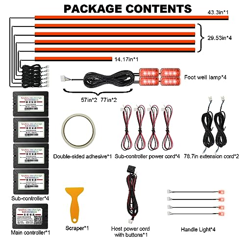 Acrylic Interior Car Lights (14 Count)