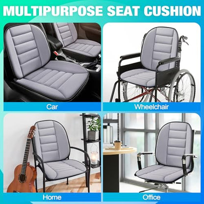 Car Seat Cushion and Lumbar Support Pillow 1.2'' Thick Memory Foam Desk Chair Cushion Back Support for Automotive Seat Driver