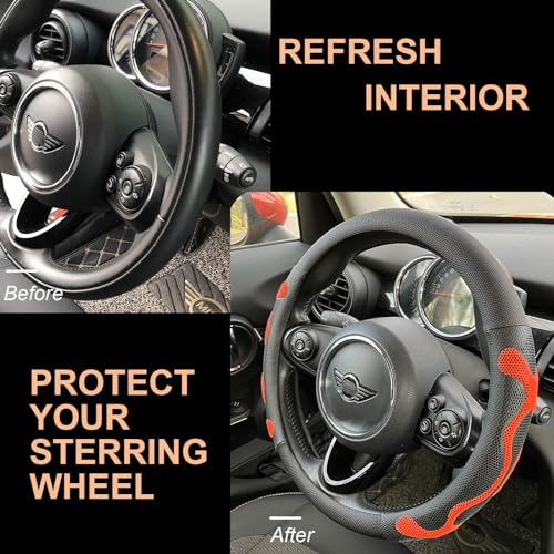 Large Size Comfy Grip Steering Wheel Cover 15.75 Inch