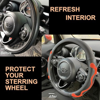Large Size Comfy Grip Steering Wheel Cover 15.75 Inch