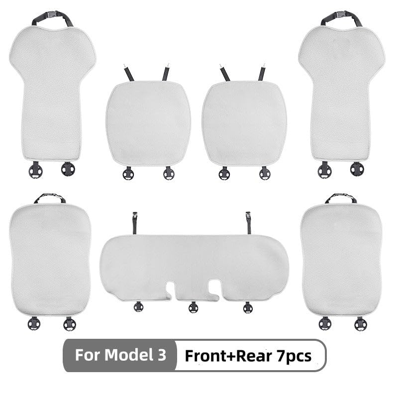 Seat Cushion Covers Full Set for Tesla Model 3 Highland 2017 (7 Count)