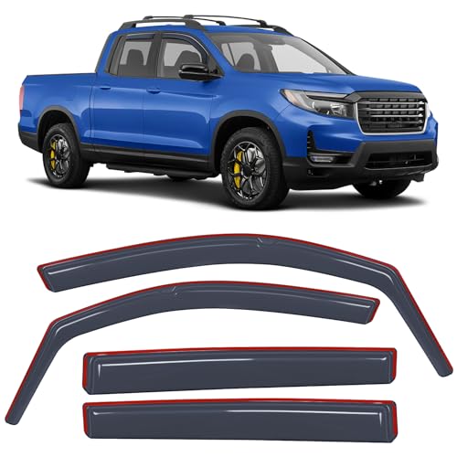 in Channel Rain Guards for Honda Ridgeline 2017 (4 Count)