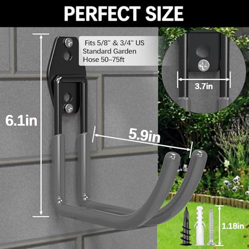 Garden Hose Holder Wall Mount (4 Count)