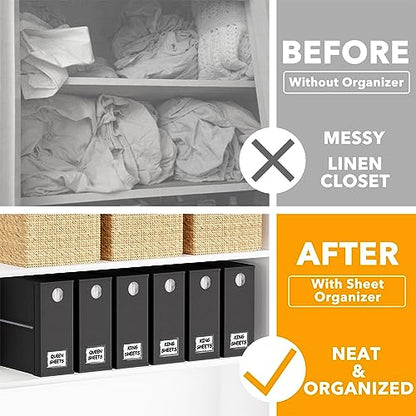 6 Pack Bed Sheet Organizer and Storage