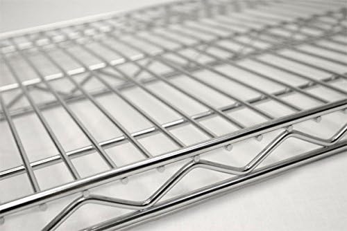 Omega 21" Deep x 36" Wide x 80" High 3 Tier Chrome Starter Shelving Unit