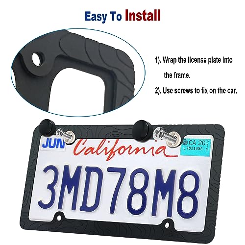 Topography Silicone License Plate Frames
