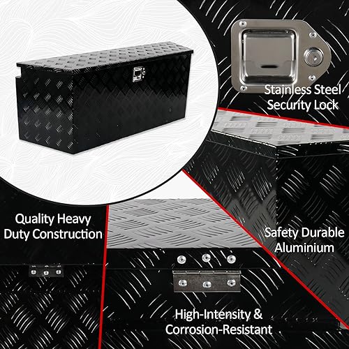 49 Inch Aluminum Trailer Tongue Tool Box 5 Bar Tread Wide Utility