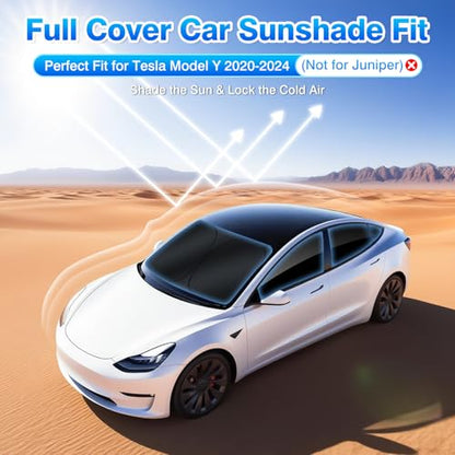 Windshield Sun Shade for Tesla Model Y 2020 (8 Count)