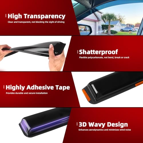 4PCS in Channel Window Rain Guards Fit for Nissan Altima 2019 (4 Count)