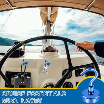 Magnetic Hooks Magnet Hook for Cruise Cabins 30LBS (12 Count)