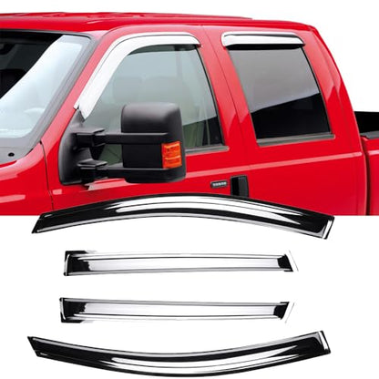 Chrome Window Visors for 2007 (4 Count)