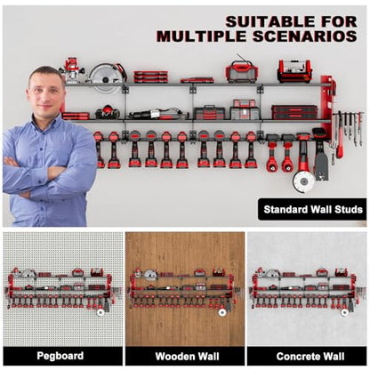 64" Garage Power Tool Wall Organizer