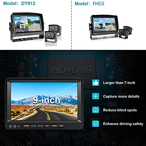 HD 1080P 9" Wired Backup Camera