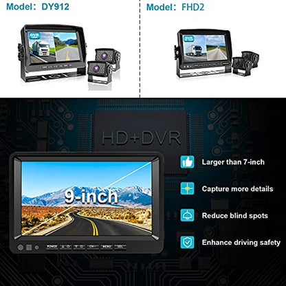 HD 1080P 9" Wired Backup Camera