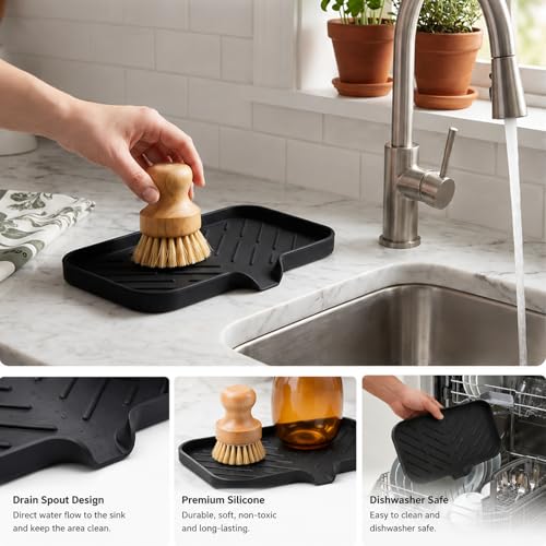 Silicone Soap Dish with Drain Spout