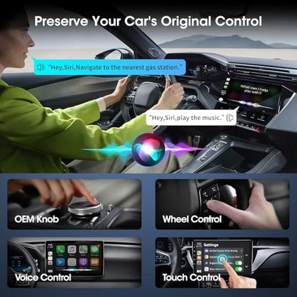 2in1 Mini Wireless Carplay Adapter for Apple iPhone & Android Auto