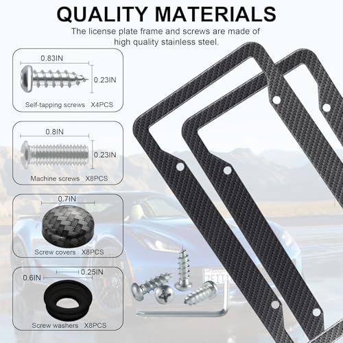 Carbon Fiber License Plate Frames