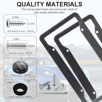 Carbon Fiber License Plate Frames
