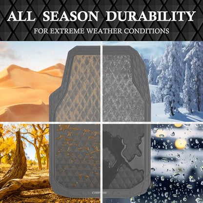 Gray Rubber Car Floor Mats & Cargo Liners
