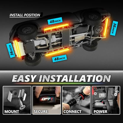 Aura Pro RGB Aluminum Car Underglow Kit with App & Remote Control (4 Count)