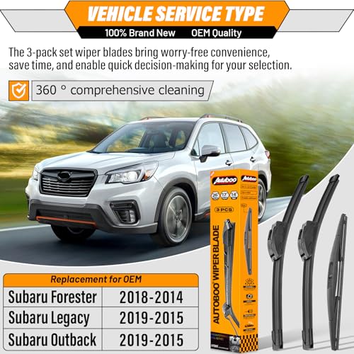 Windshield Wiper Blade Replacement for Subaru Forester Outback