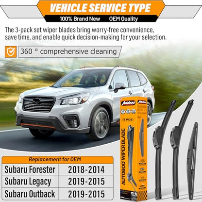 Windshield Wiper Blade Replacement for Subaru Forester Outback