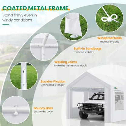 Carport Canopy 12x20 Heavy Duty Portable Garage
