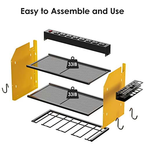 Wall Mount Modular Tool Charging Organizer