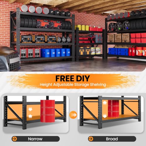 48” Wide Heavy Duty Metal Garage Shelving