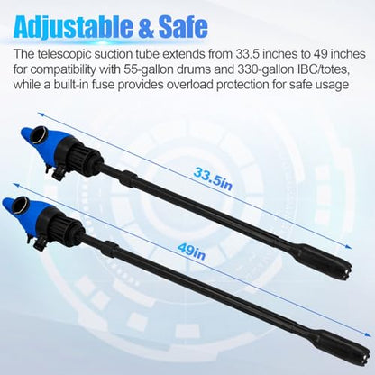 55 Gallon Electric Drum Barrel Pump with 120V AC