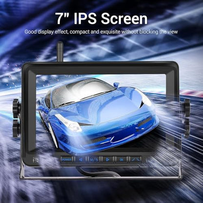 7 Inch Wireless Backup Camera Trucks IP68 Waterproof