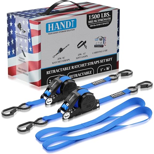 USA Based Retractable Ratchet Straps (2 Count)
